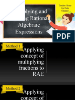 Multiplying and Dividing Rational Algebraic Expressions