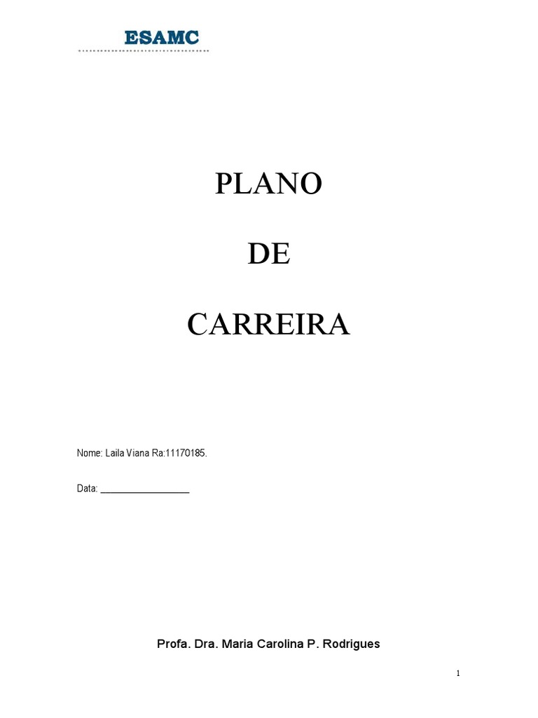 Plano de Carreira e Autodescoberta | PDF | Gestão de recursos humanos