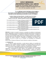 Percepção de acadêmicos sobre monitorias PET