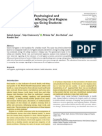 Self-Assessment of Psychological and Mechanical Factors Affecting Oral Hygiene Among Indian College-Going Students: A Model-Guided Study