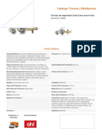 Cerrojo de Seguridad LlaveLlave Acero Inox