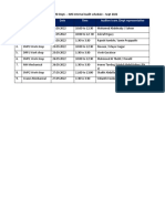 MMD Dept Internal Audit Schedule (21-27) Sept 2022