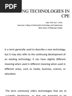 Emerging Technologies in Cpe