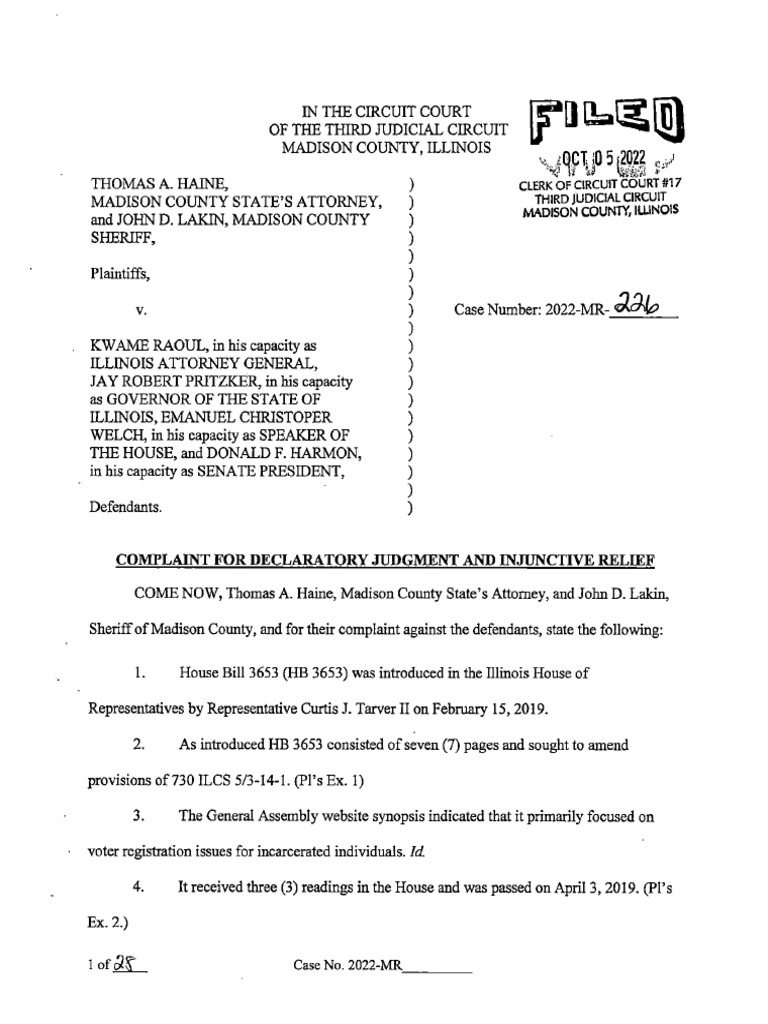 Madison County, IL SAFET Act Lawsuit PDF