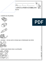 Diagnóstica de Língua Portuguesa - 3º ANO: 1-Escreva Seu Nome Completo