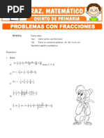 Problemas Con Fracciones para Quinto de Primaria