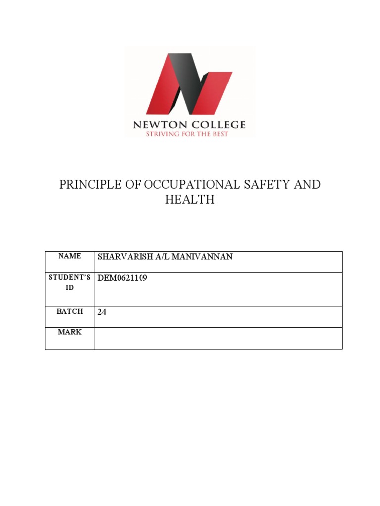 Occupational Safety and Health Overview | PDF | Occupational Safety And ...