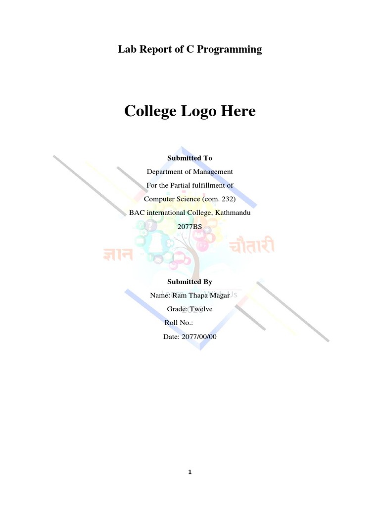Lab Report On C Programming For Grade 12 1 | PDF | Computer Program ...