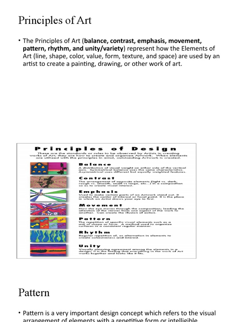 Principles of Art PDF Paintings Color