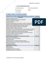 Ficha de Observacion de Clase 5 Grado