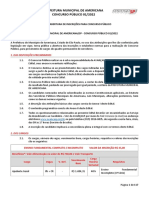 Concurso Prefeitura Americana 2022 para cargos nível fundamental e médio