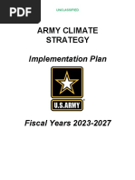 2022 Army Climate Strategy Implementation Plan FY23-FY27