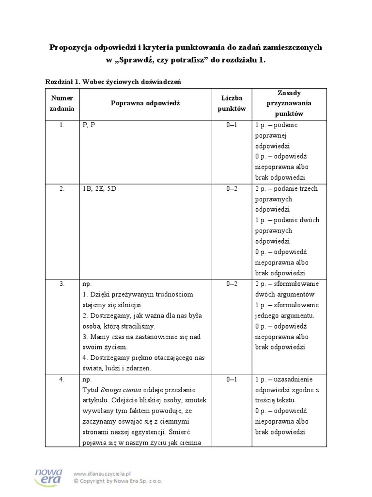 Przeczytaj Zadanie Sprawdz Obie Podane Odpowiedzi Z Warunkami Zadania