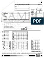 B1 Preliminary For Schools Reading Sample Answer Sheet1