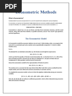 Short - Notes - Econometric Methods