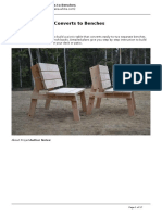 Picnic Table Converts Benches