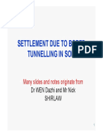 CE5104 Settlement Due To Tunnelling