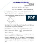 Colegio Pentagono Lista de Treinamento 2 Omerj 2007 Nivel 3