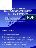 Ventilator Management in Head Injury Patientss