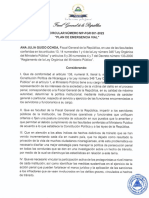 Circular MP-FGR-001-2022. Plan de Emergencia Vial