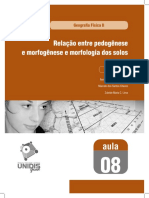 Aula Relação Entre Pedogênese e Morfogênese e Morfologia Dos Solos Geografia Física II Autores Fernando Moreira Da Silva Marcelo Dos Santos Chaves