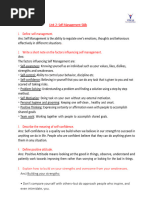 Class 9 Employability Skills Unit 2 Self Management Skills | PDF ...