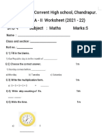 Term-2 Maths PA-II Worksheet