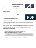 Ficha de Trabalho Sobre Reprodução Assexuada