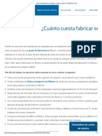 Costo de Fabricación en México - Trabajo, Costos Inmobiliarios y Más