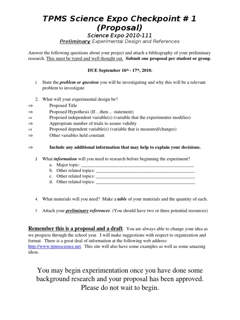 Biology research proposal example picture