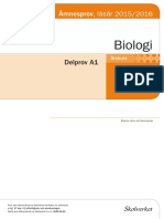 Nationella Provet I Biologi Åk9 2016