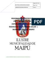 Programa de Protección y Prevención Contra La Exposición Ocupacional A Radiación UV de Origen Solar