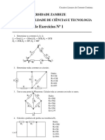 Ficha de Exercícios No 1