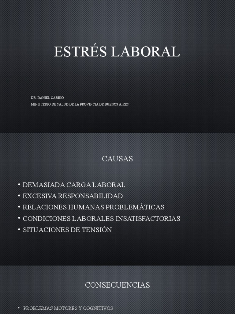 Estres Laboral | PDF | Salud y bienestar | Estilo de vida