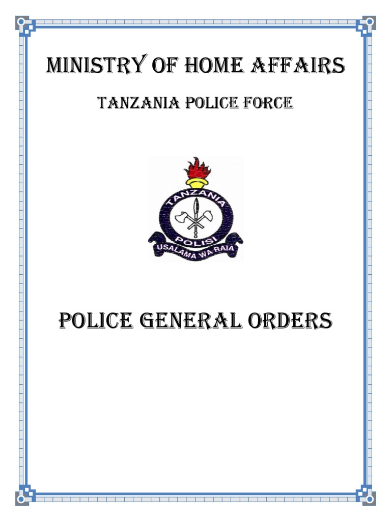 Police General Order PDF Police Inspector