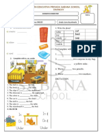 EXAMEN III BIMESTRE INGLES 1ero Primaria