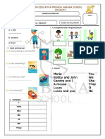 EXAMEN III BIMESTRE INGLES 3ero Primaria