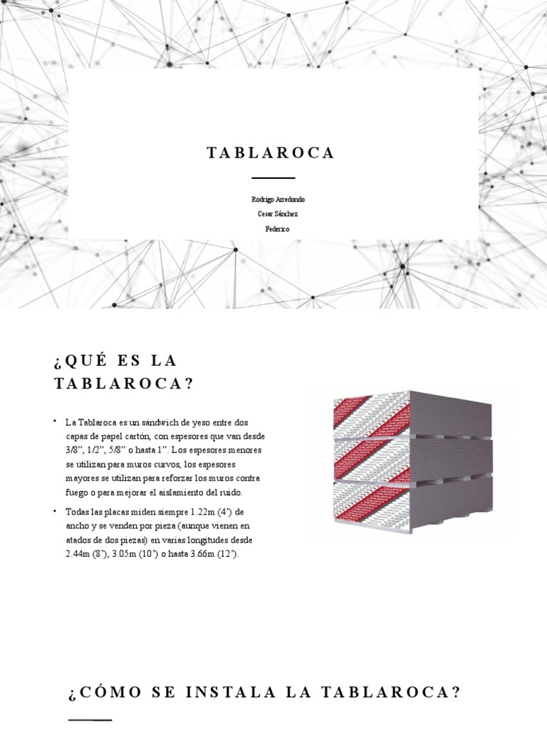 Guía sobre Tablaroca: Instalación y Medidas | PDF | Paneles de yeso ...