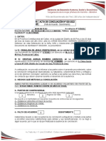 Acta de Conciliacion Falta de Acuerdo 31-2022