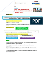 Cómo Sería La Propuesta de "Celebración" de Fiestas Patrias en El Contexto Actual. Parte I