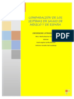 Compara sistemas de salud México-España