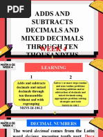 MATH 6 - Q1 - W4 - Adds and Subtracts Decimal Numbers