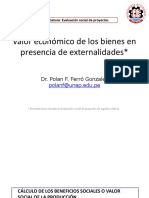 Valor Económico de Los Bienes en Presencia de Externalidades