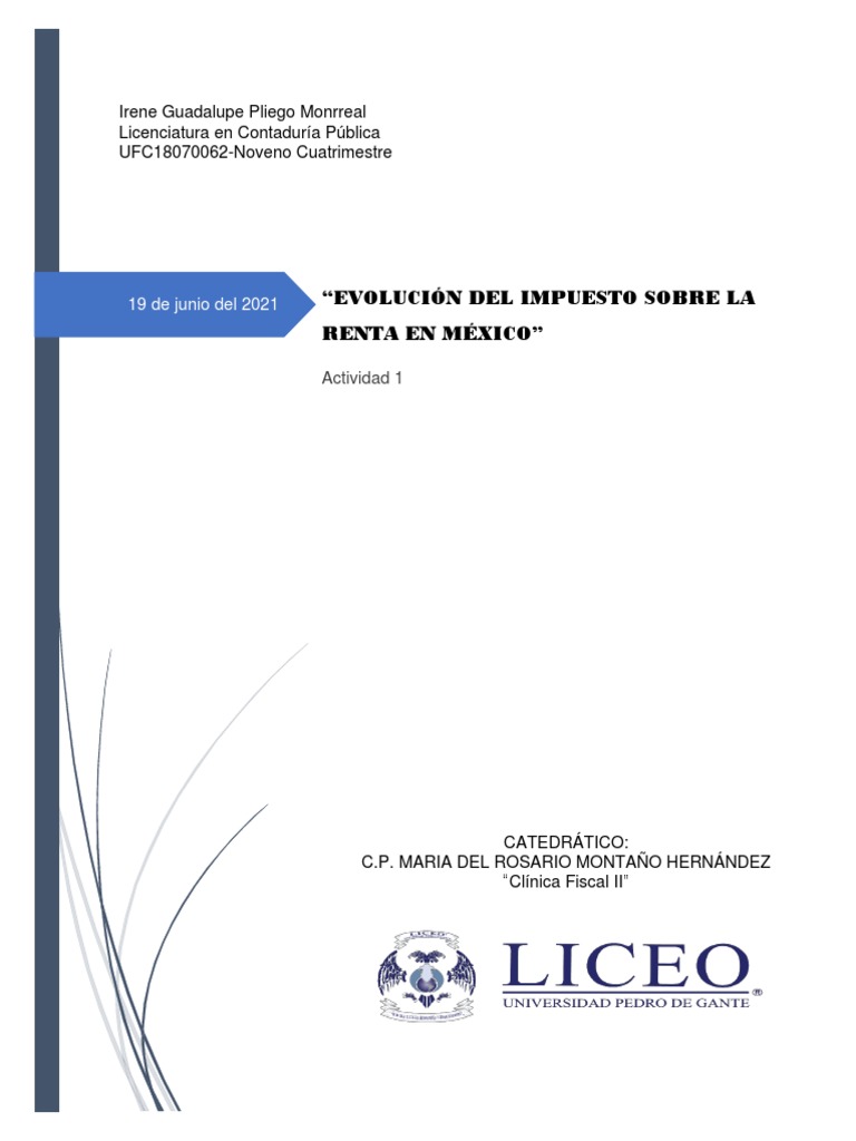 Evolución del ISR en México: 1921-2021 | PDF | Impuesto sobre la renta ...