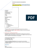 Procedimiento para Validacion de Documentos