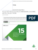 VMware Workstation Pro 4,5,6,7,8,9,10,11,12,14,15 Universal License Keys Collection