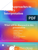 Basic Approaches To Literary Interpretation