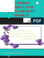 Common Curriculum Development Models