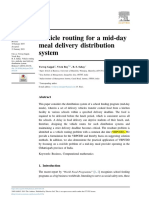 2019 Vehicle Routing For A Mid-Day Meal Delivery Distribution System