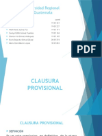 Clausura Provisional Diapositivas